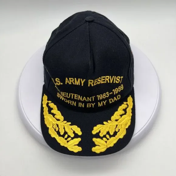 Vintage1980s 1984 U.S. Army Reservist Donald Hume Scrambled Eggs Hat USA Made